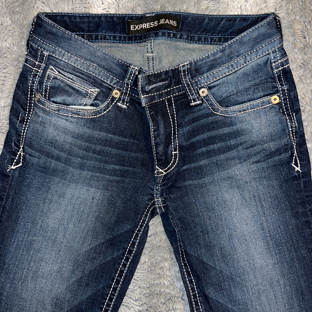 Express Boot Cut, Stella Low Rise jeans